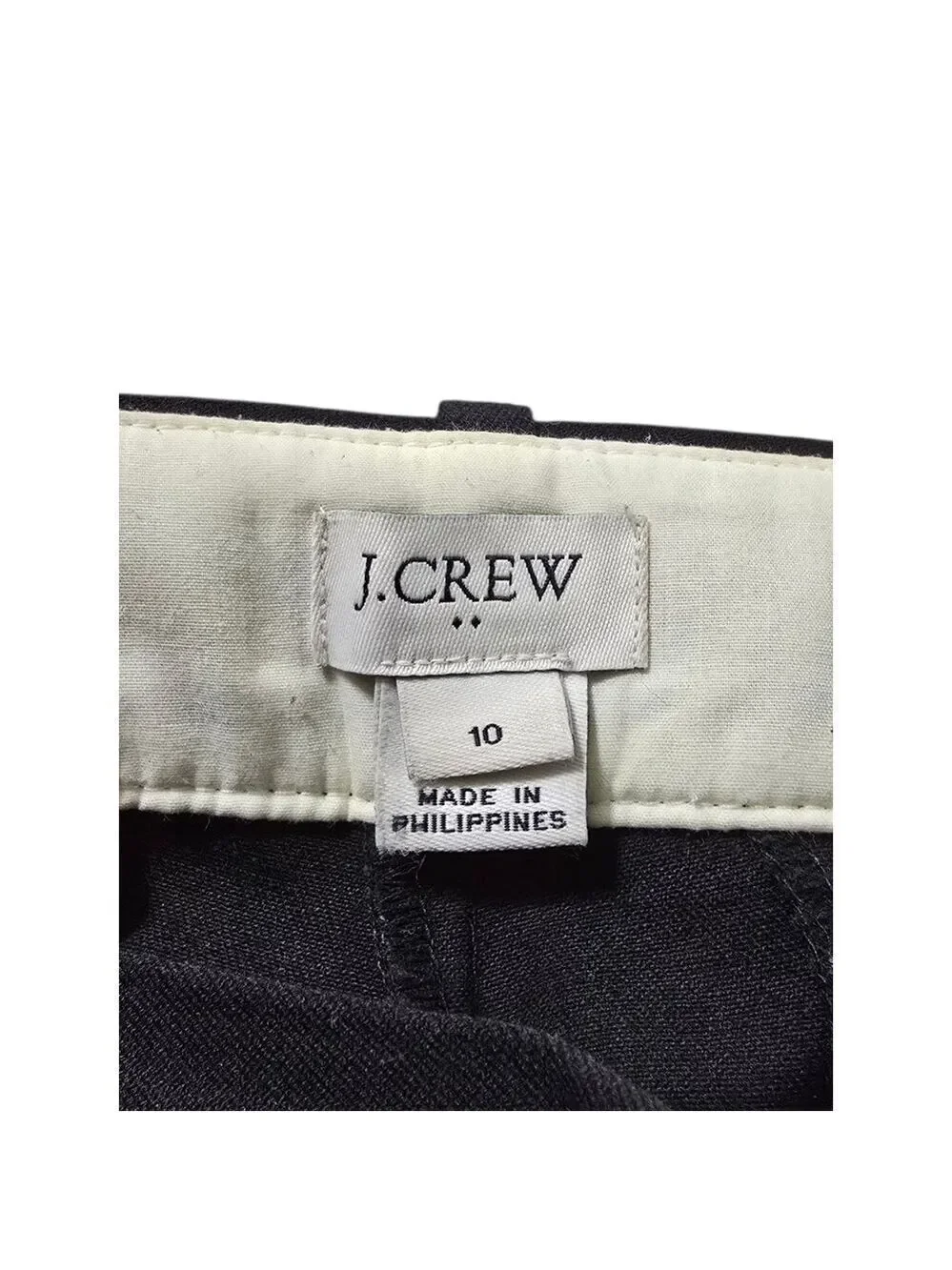 J. Crew Factory Winnie With Scalloped Hem Ankle Pant In Black Sz 10